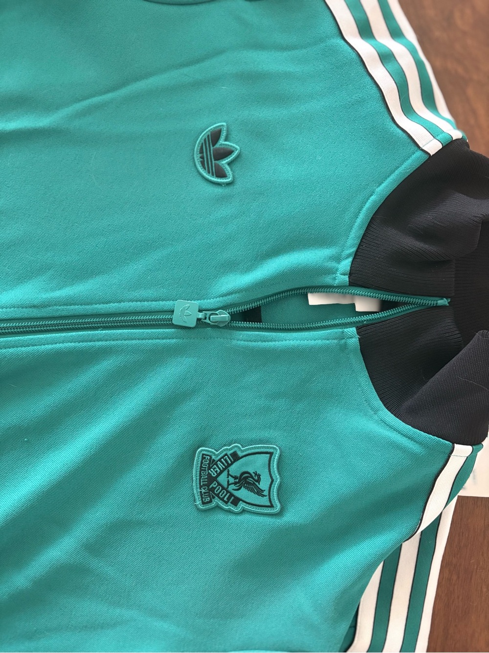 Adidas Originals Terrace Icons Liverpool FC Sea Green Tracksuit Jacket/Pants NWT - Picture 15 of 16